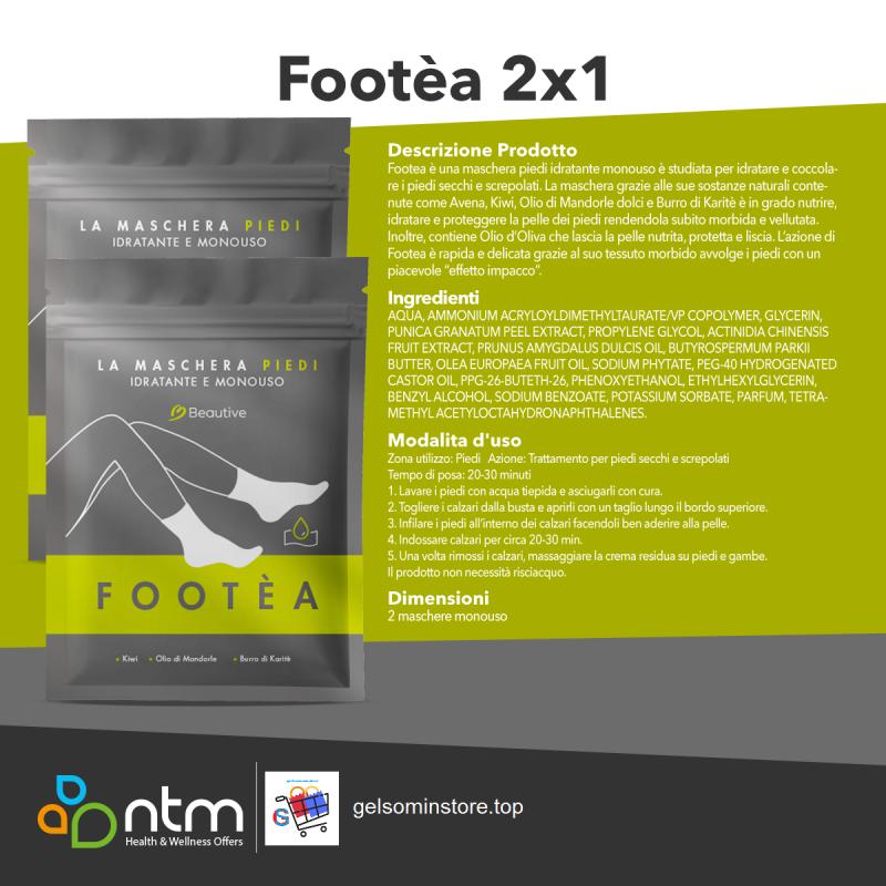 Footèa Maschera Piedi Idratante 2x1